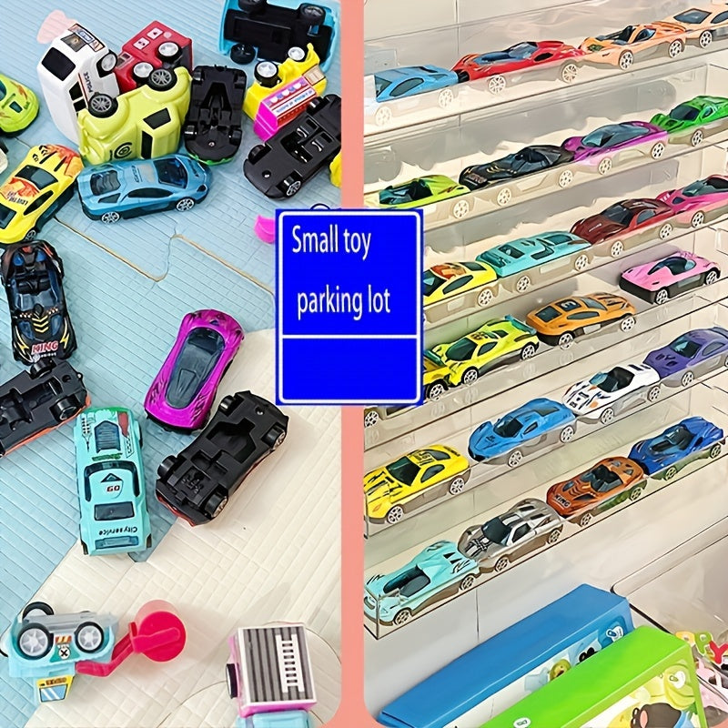 Estante de exhibición de pared de medio paquete para coches de juguete, coleccionables y vehículos