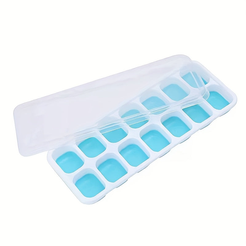 Silicone Ice Cube Tray with Lid BPA-Free Spill-Proof Reusable for Cocktails
