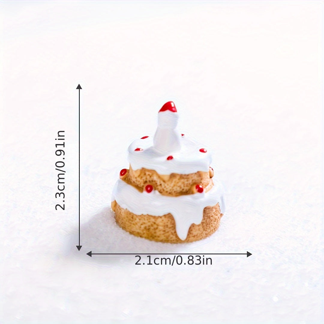 Set of 8 Resin Gingerbread Figurines for Christmas Village Decor and Jewelry Making