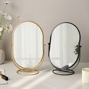360° Rotatable Freestanding Makeup Mirror with Iron Frame High-Definition Surface for Bedroom Vanity Table