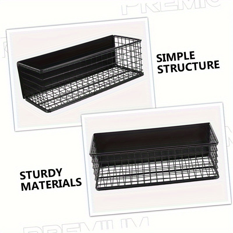 Magnetic Iron Storage Basket for Refrigerator Microwave and Washing Machine Kitchen Organizer Open Hollow Design