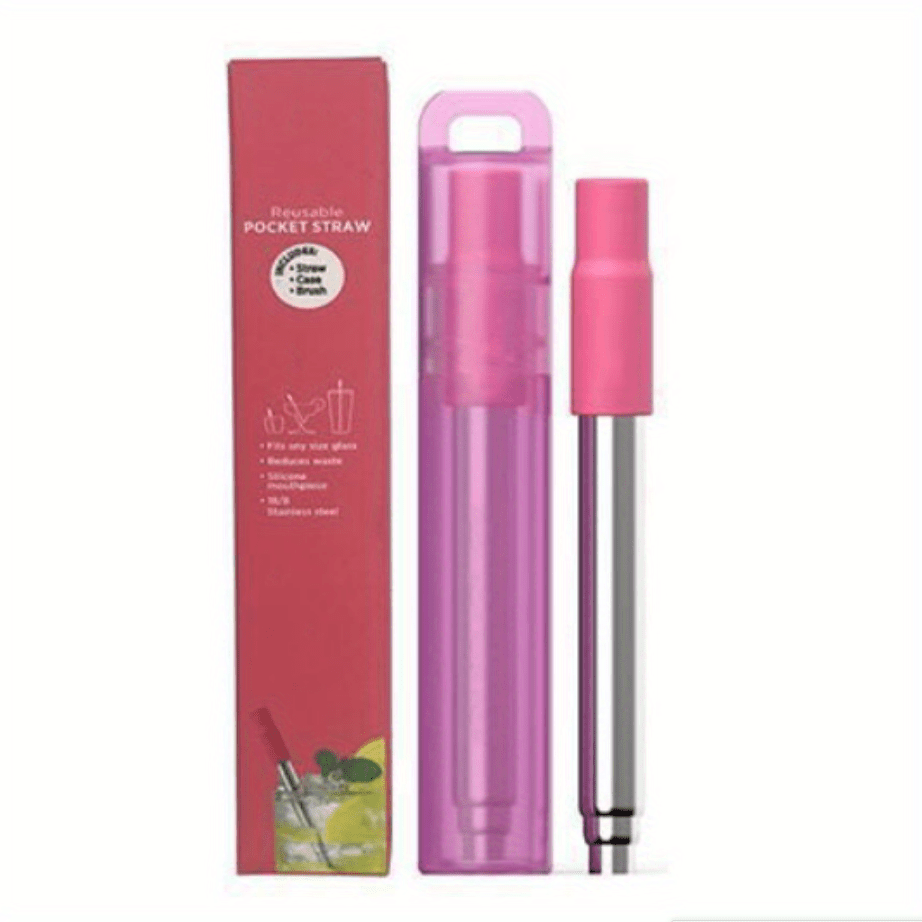 Stainless Steel Telescopic Straw Reusable Eco-Friendly Drinking Accessory