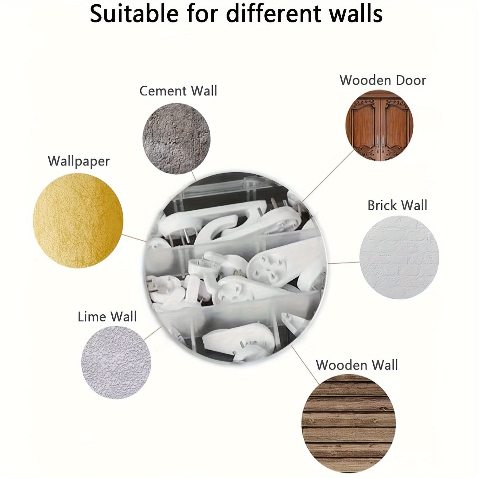 20 Strong Concrete Wall Hooks Non-Trace Hanging Heavy Duty