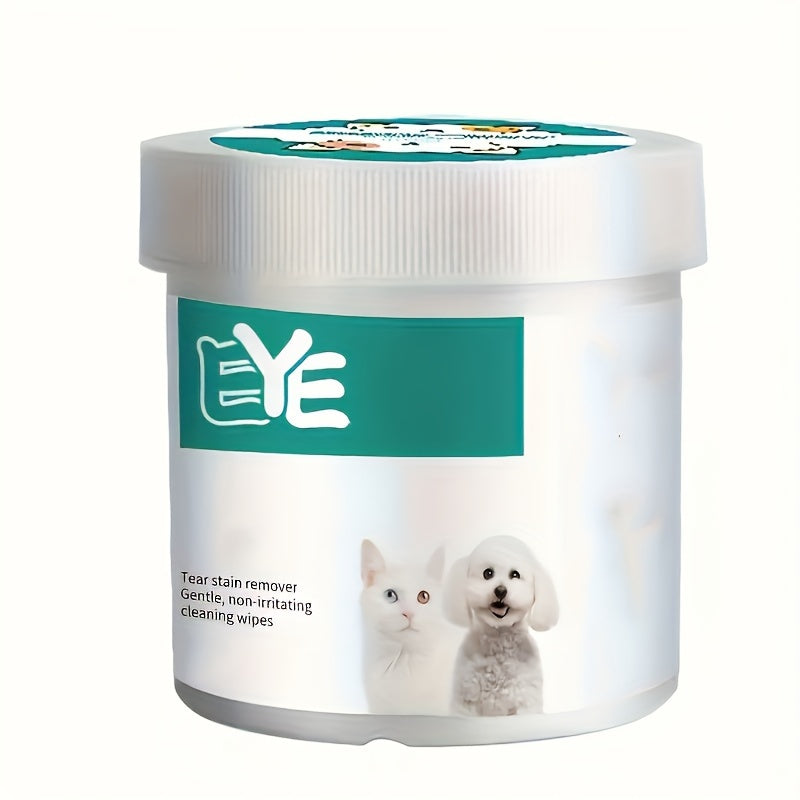 Pet Eye Wipes for Dogs and Cats 130 Gentle Tear Stain Remover Pads Safe Daily Cleaning