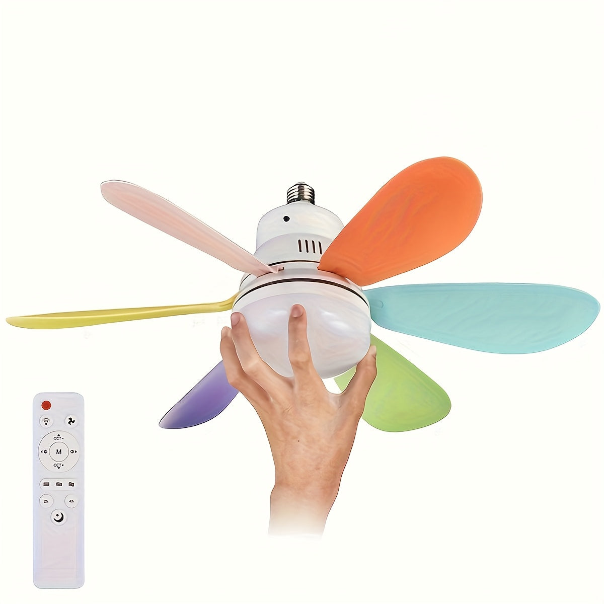 Dimmable E26/E27 Ceiling Fan with Remote Control for Bedroom Kitchen Living Room