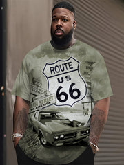 Мужская короткая футболка из полиэстера с мультяшным принтом, повседневный спортивный стиль