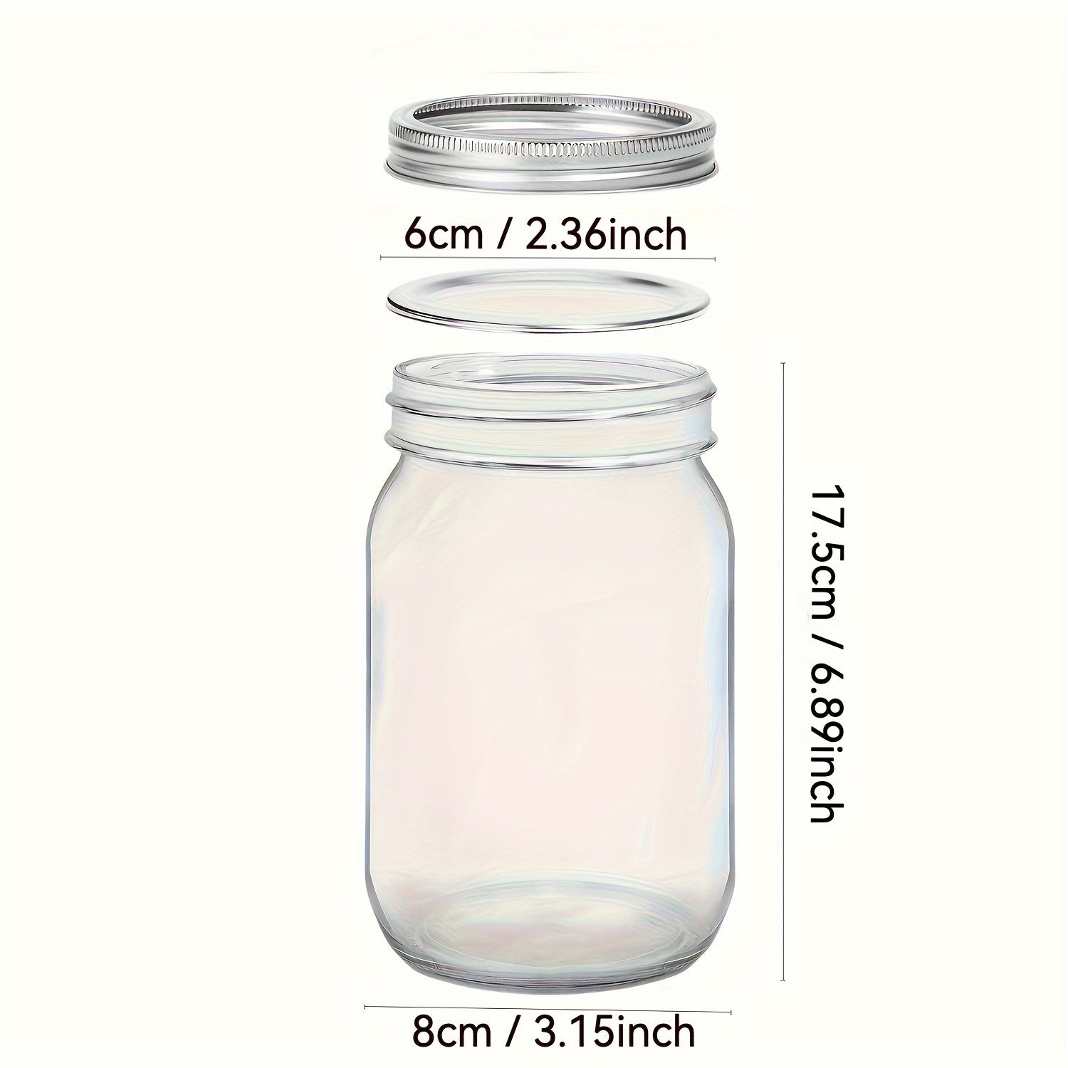 8 Pack 32oz Wide Mouth Mason Jars BPA-Free Glass Canning Jars with Airtight Lids