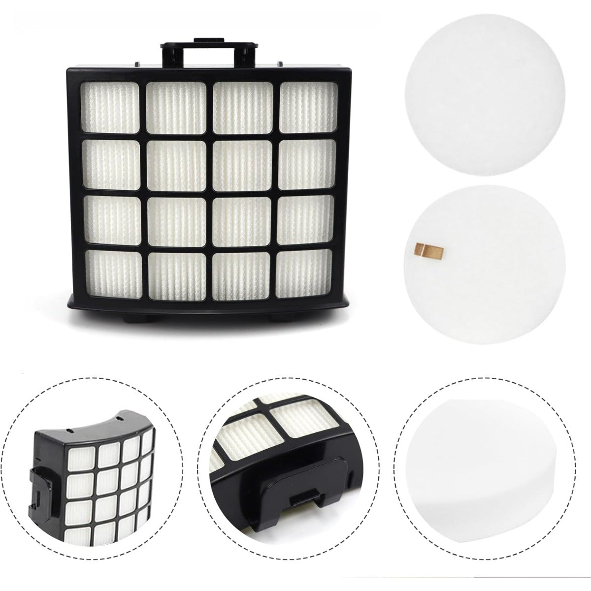 Shark PZ1000 seriyali changyutgich filtrlar to'plami, allergiyaga qarshi, ko'pik va paxta filtrlar bilan, uy hayvonlari sochlarini olib tashlash uchun - almashtirish va hayvon sochlarini olib tashlash uchun ideal