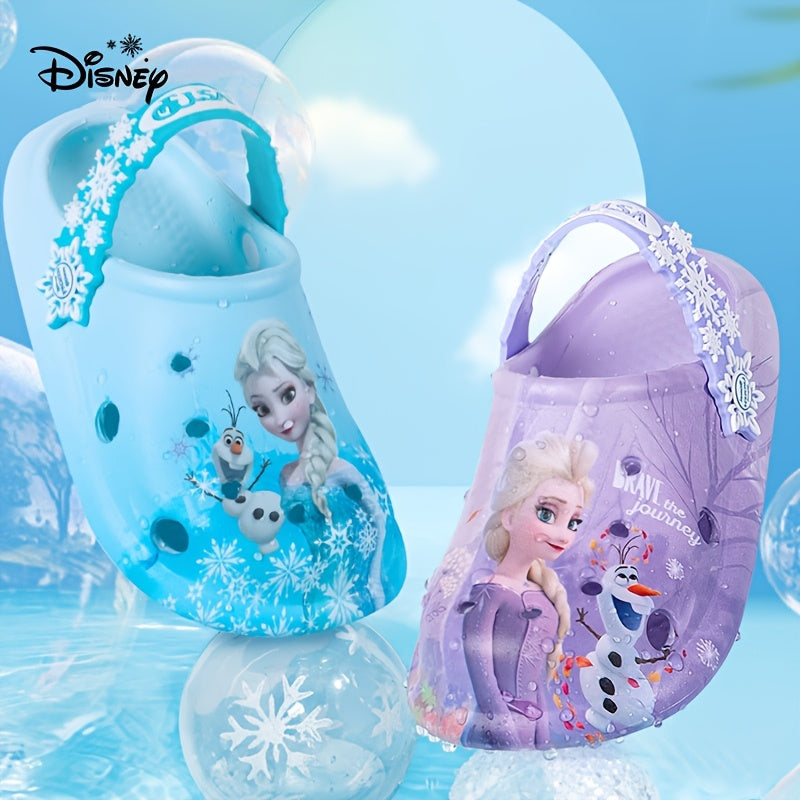 Girls' Summer Elsa Slippers with Soft Sole and Bow for Kids