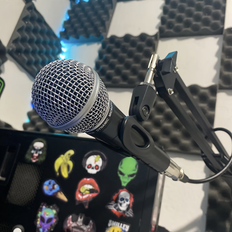 Динамический кардиоидный проводной микрофон с разъемом 6,35 мм для сценического пения, стриминга и караоке