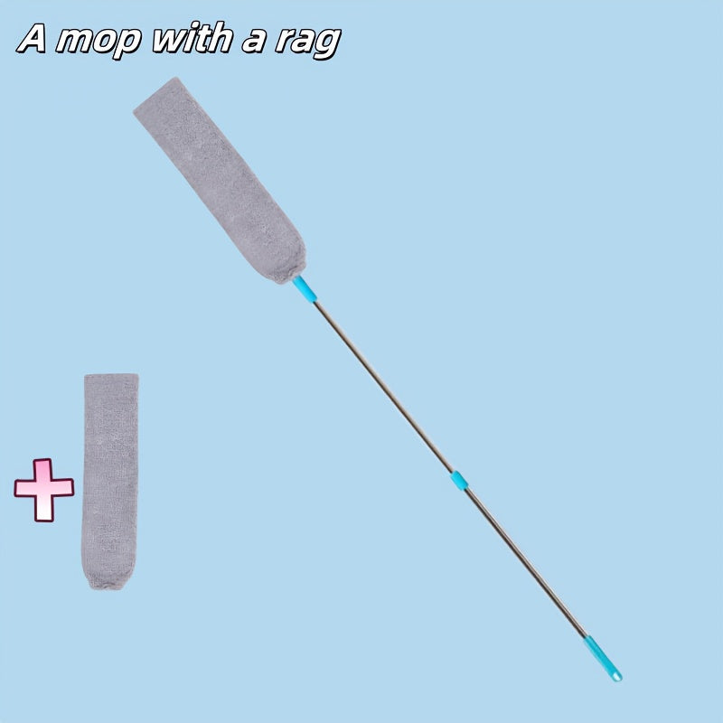 Washable Dust Remover Set with Slit Brush and Replaceable Cloth for Furniture and Home Use