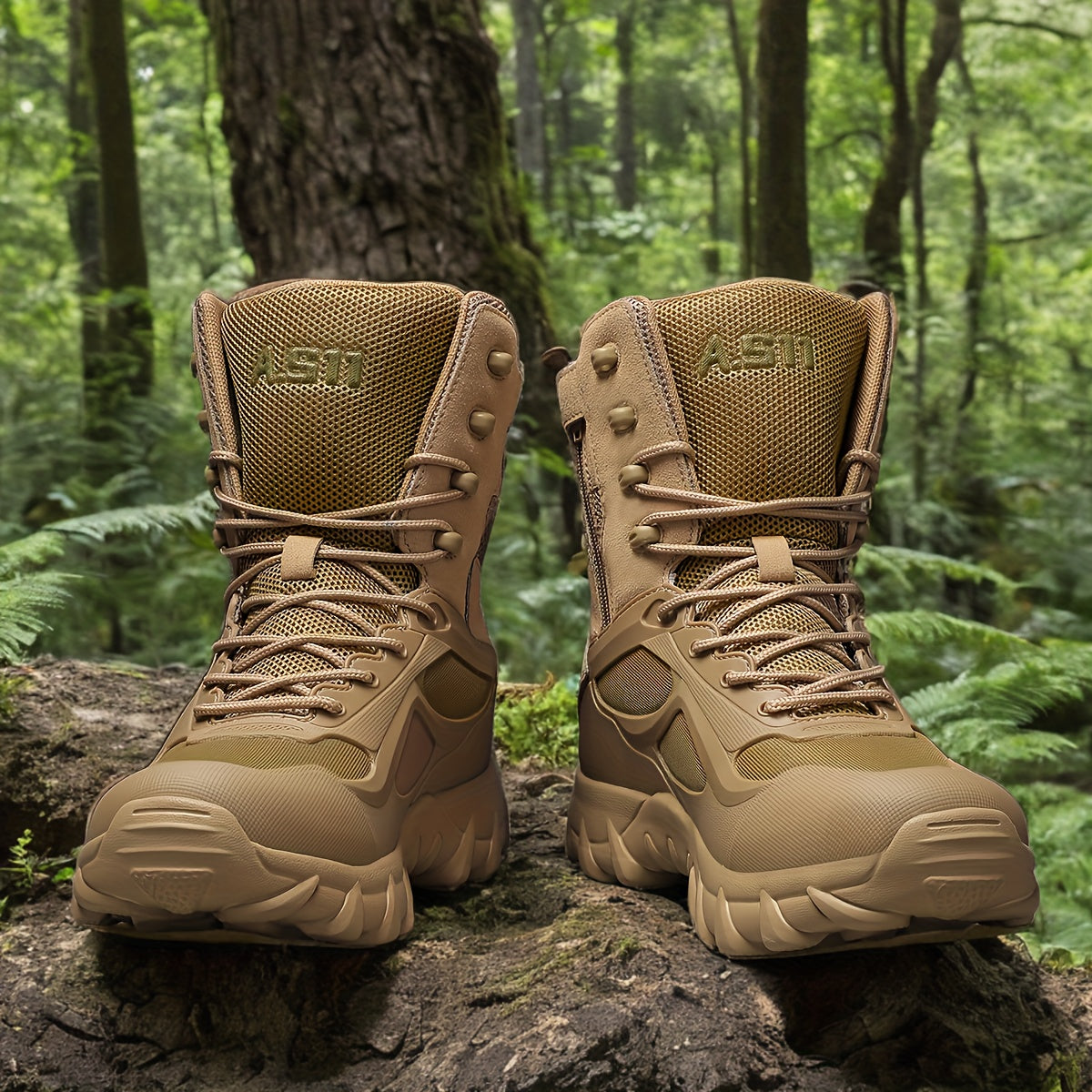 Men's Lightweight Tactical Hiking Boots with Faux Upper and PVC Sole for Outdoor and Daily Use