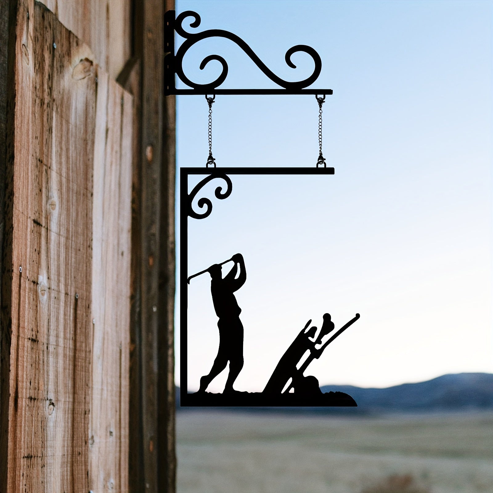 Metall Halloween Golf Maydoni Eshik Belgisi Ornament - Golf Ishqibozlari uchun Yashash Xonasi, Yotoqxona, Porch yoki Hovli Devorlarini Bezaklash uchun Yaratilgan Yaratilish.