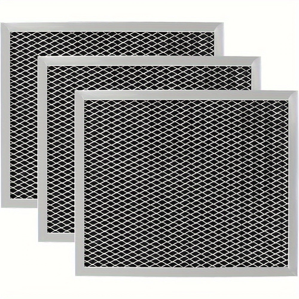 3 Pack Range Hood Filters 10.5x8.75 Inches Compatible with Stove Vent Fans Aluminum Mesh Charcoal