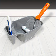 Handheld Paint Cup with Roller Frame Gray 4-Inch Large Capacity Durable PP