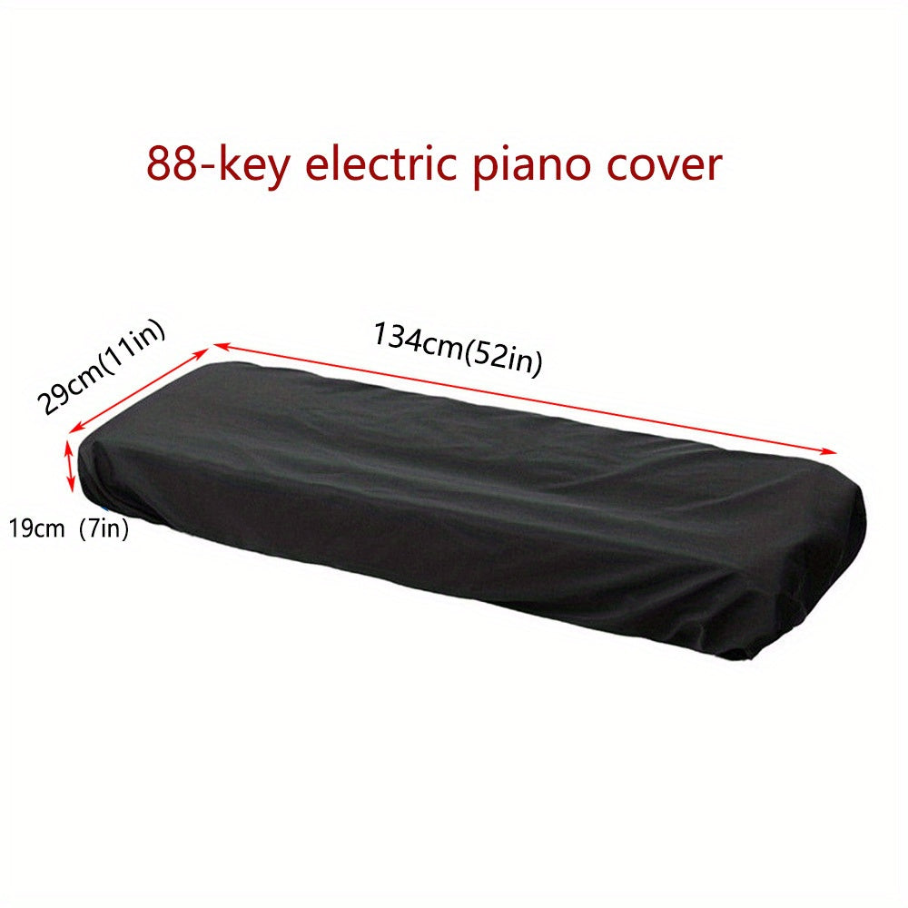 Funda digital para piano de 88/61 teclas, protección contra polvo, cubierta protectora para teclado eléctrico, negro