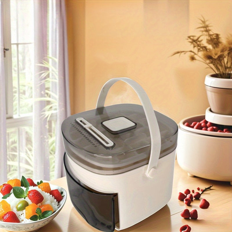 48-Grid Ice Cube Maker Set With Double-Layer Food-Grade Plastic Tray