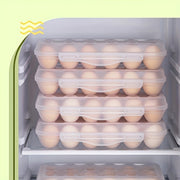 Egg Storage Box Transparent Shockproof Stackable Plastic Organizer for Refrigerator