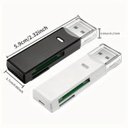 USB 2.0 Mini SD Card Reader for High-Speed Data Transfer Plug and Play Compatible with SD and TF Cards
