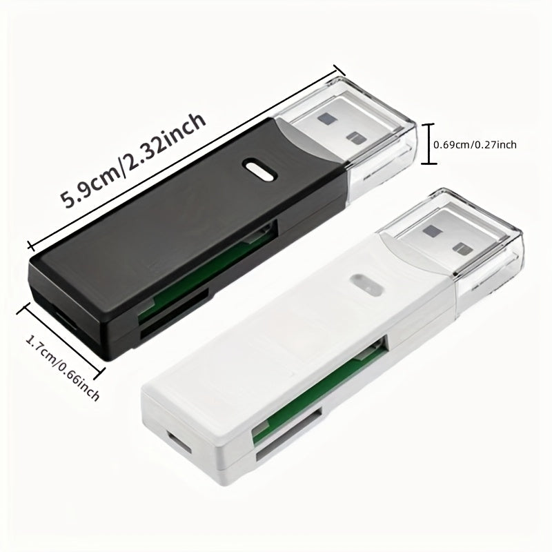 USB 2.0 Mini SD Card Reader for High-Speed Data Transfer Plug and Play Compatible with SD and TF Cards