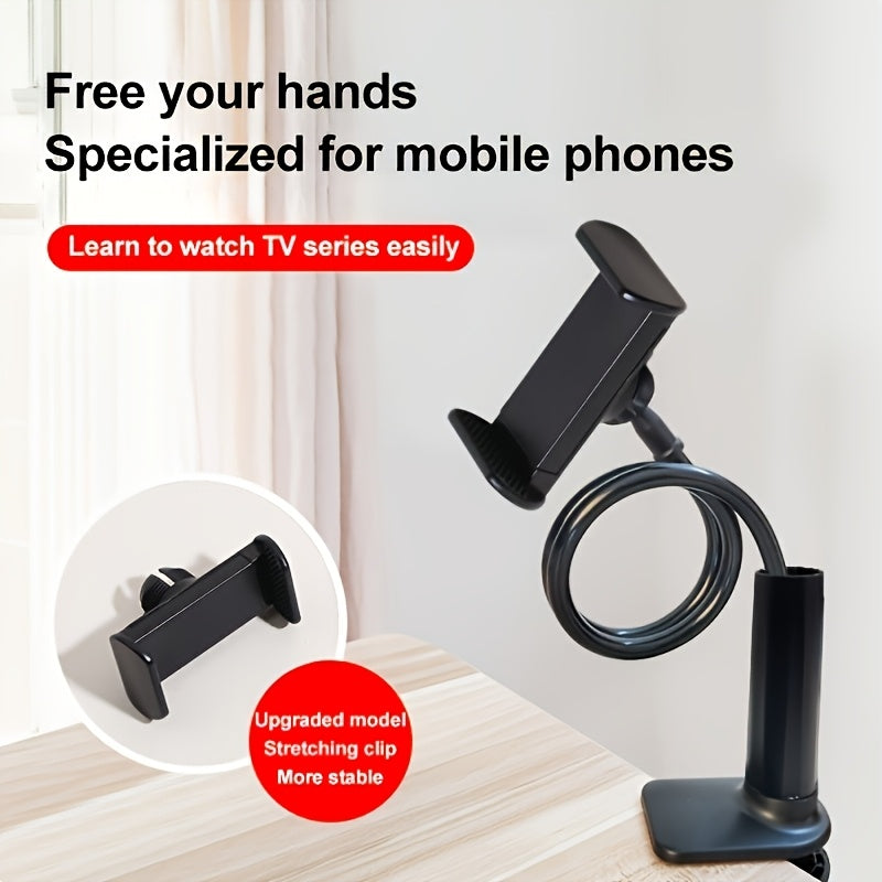 Mobile Phone Clip Holder with Soft Grip, 80cm Long Arm, 360° Rotation