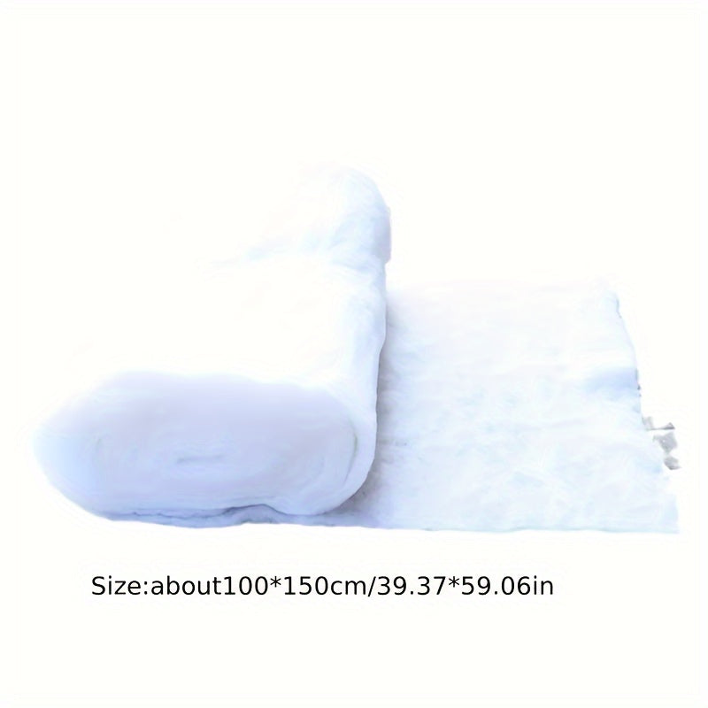 Artificial Snow Roll for Christmas Decorations and DIY Projects White Thick Fake Snow Cover