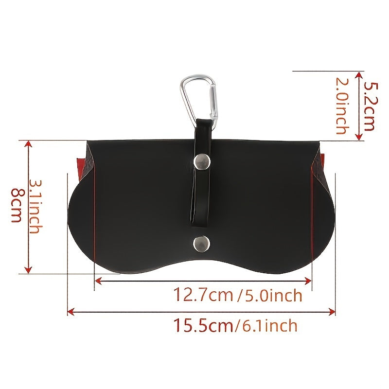 Yoqimli multfilm oqqush quyon jinoyatchi ko'zoynak qutisi charm portativ quyosh ko'zoynaklari sumkasi, lobster klips bilan