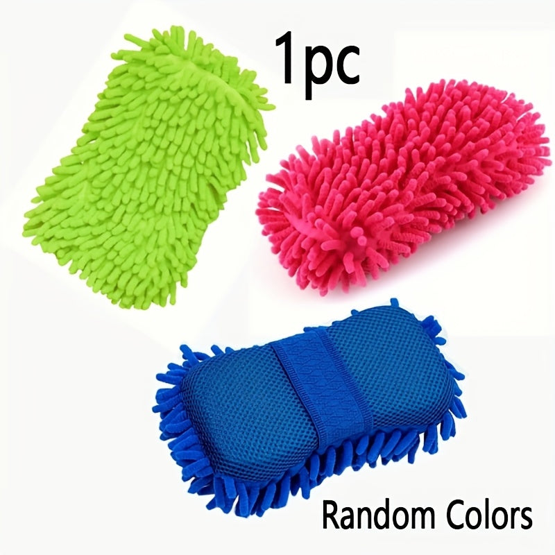 Avtomobilni tozalash uchun shimgich blok, koral mato, chizishga chidamli emas, ergonomik, yashil, sariq