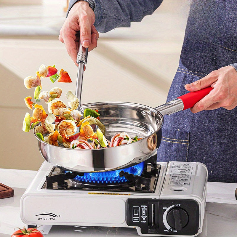 16-Piece Stainless Steel Pot Set with Silicone Handles, Large Capacity, Versatile Cookware