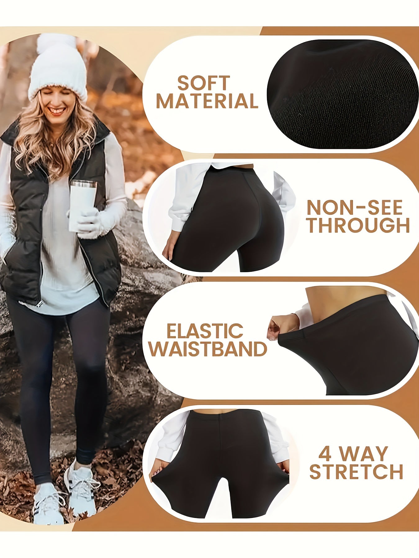 Women's High Elasticity Mid-Rise Leggings with Pockets and Seamless Butt-Lifting