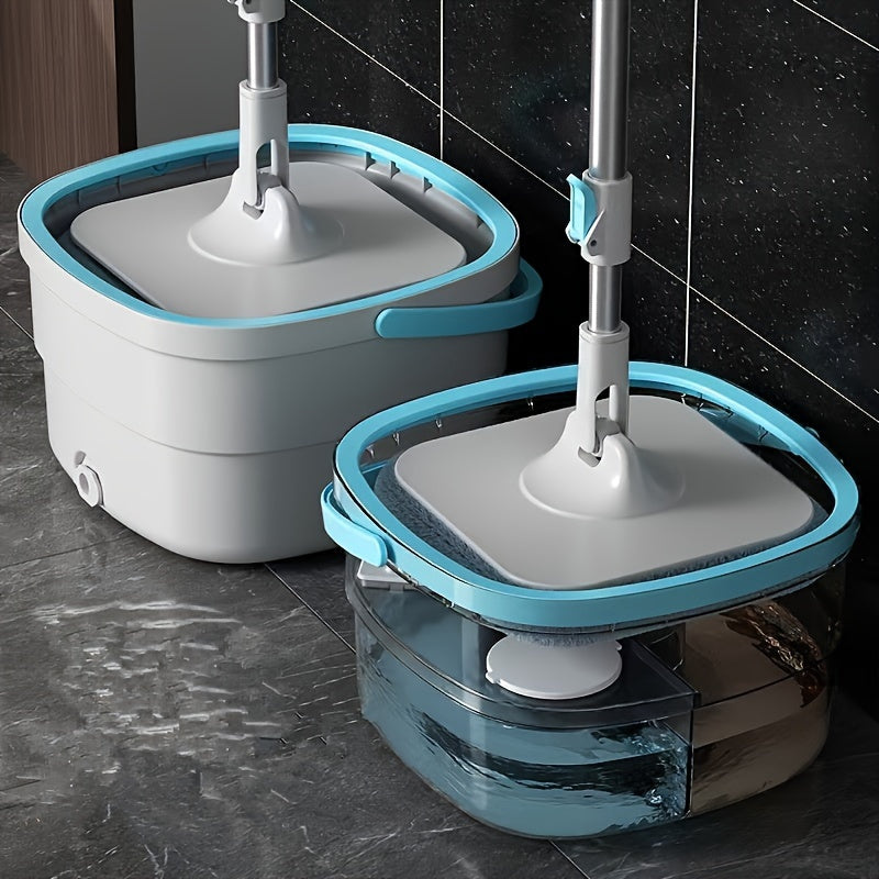 Hands-Free Wash Mop and Bucket Set for Sewage Separation and Dust Removal for Home Kitchen Bathroom
