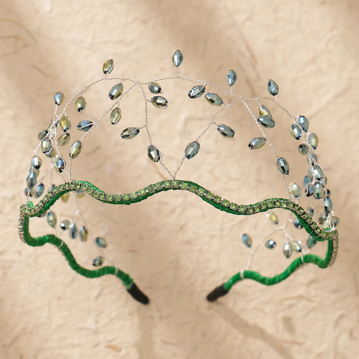 Qoʻlda tayyorlangan Miallo romantik toʻy soati, kristalli bejirimli bosh band, toʻy soch aksessuari