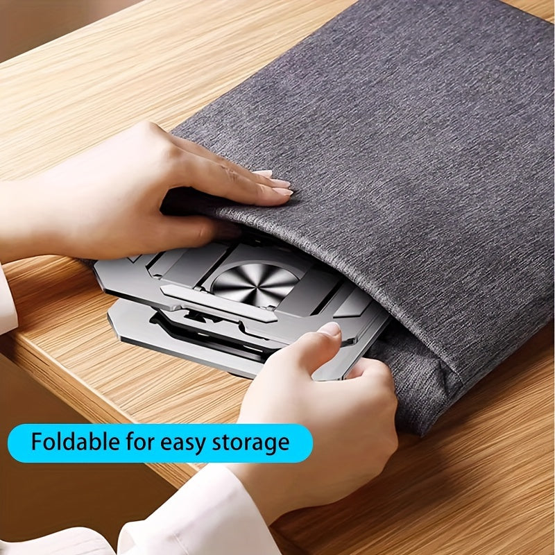 Foldable Aluminum Tablet Stand with 360° Rotation for Easy Viewing