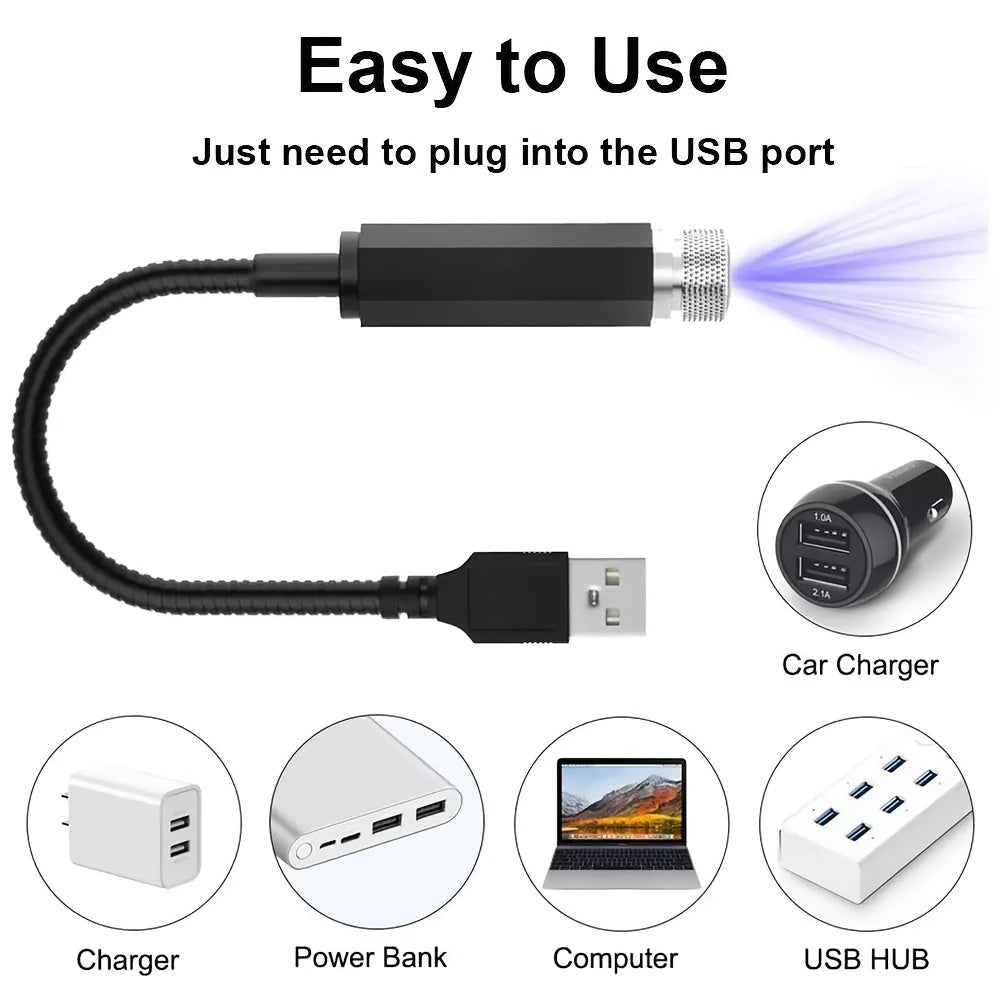 Luz LED interior para coche con proyector para atmósfera y ambiente