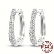 Sterling Silver Heart Star Moon Earrings with Zirconia for Women Elegant Jewelry