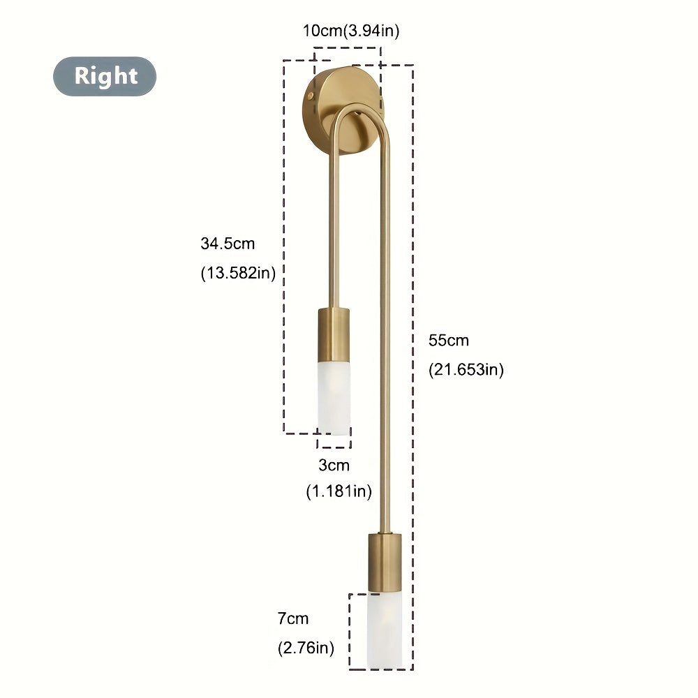 Black and Gold Wall Lamp with G9 Holder Candle-Style Indoor Lighting