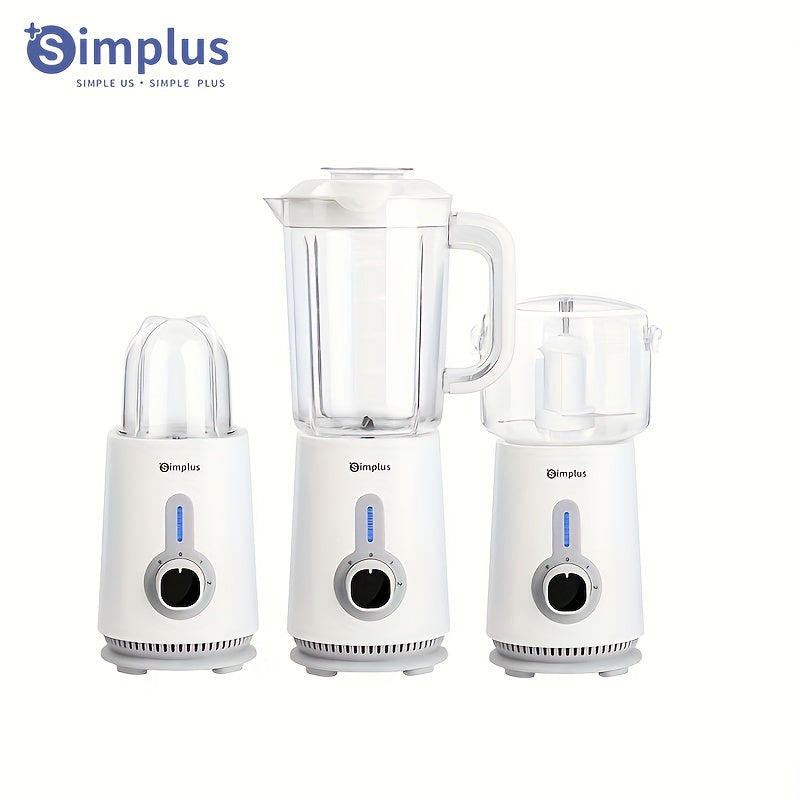 Electric Blender 3-in-1 High Power 380W Stainless Steel Blades 3 Cups Kitchen Use