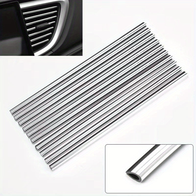 10PCS Car Air Conditioner Outlet Decorative U Shape Moulding Trim Strips Edge Protector