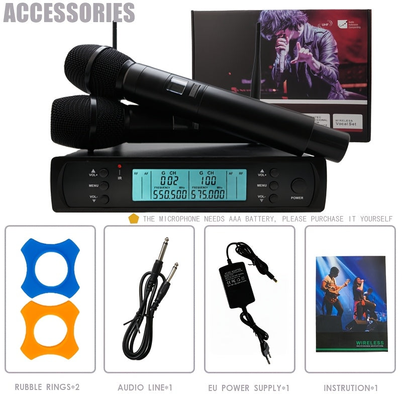 Professional 100 Channel Dynamic Microphone System for Karaoke DJ Home Singing