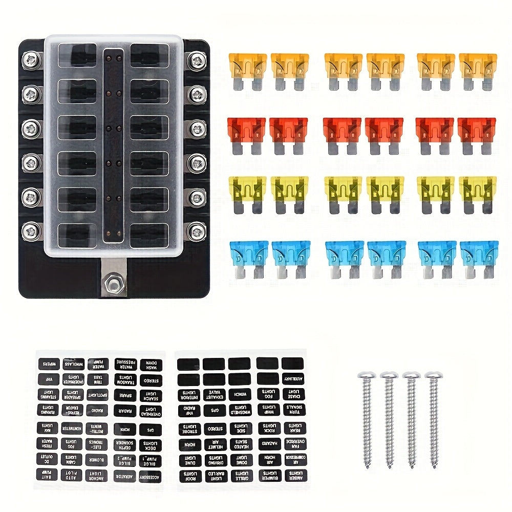 Ko‘p yo‘nalishli avtomobil, qayiqlar uchun fuzе qutisi blok tutgichlari LED indikatorlari bilan 12V 32V