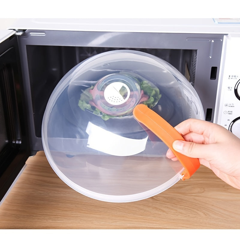 Reusable Transparent Microwave Splash Cover with Airtight Lid Heat Resistant Anti-Sputtering