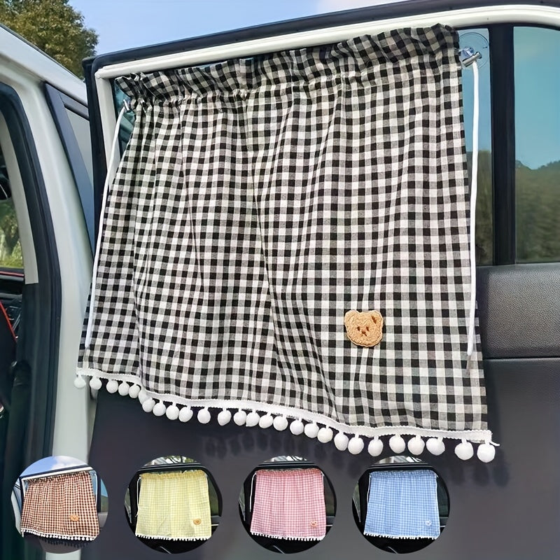 Universal Car Sunshade Curtain UV Protect Privacy Heat Insulation