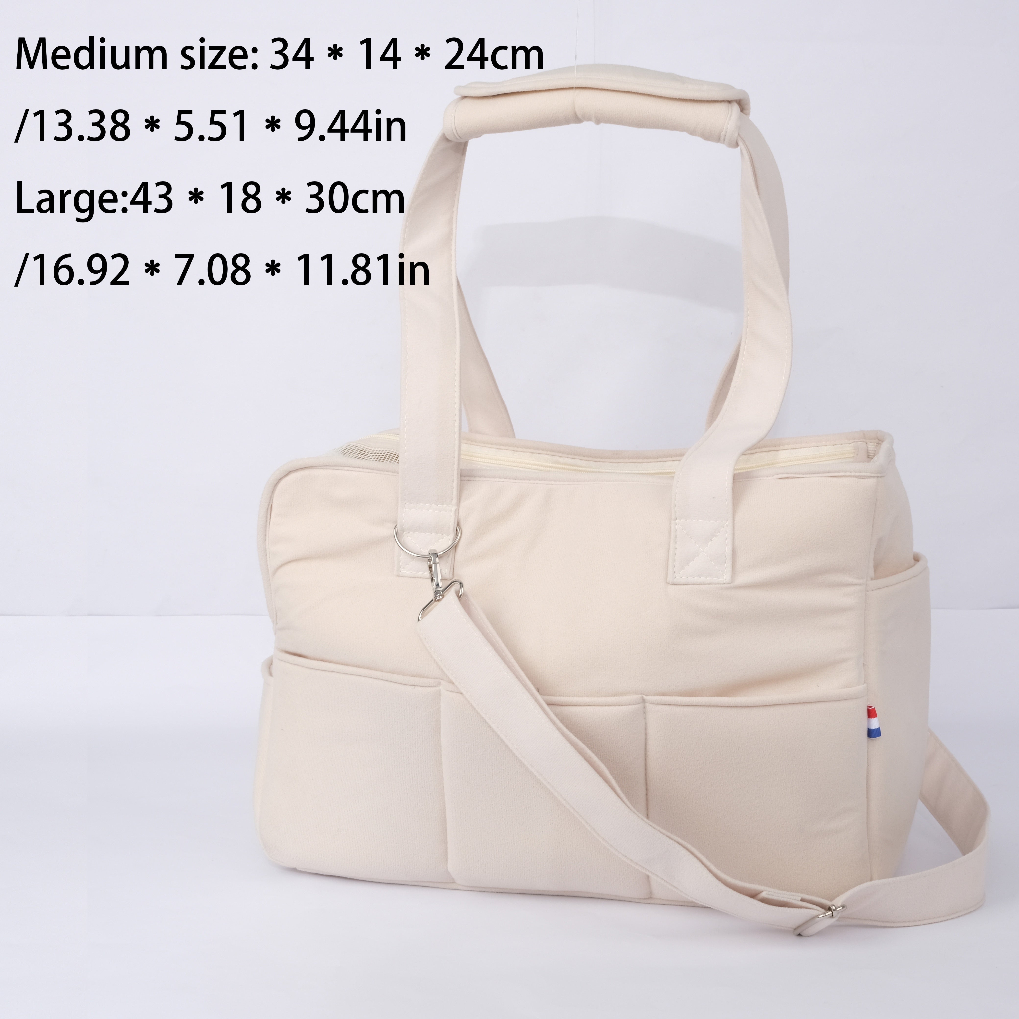 Breathable Pet Carrier Bag for Small Dogs Travel Shoulder Bag Polyester Lightweight