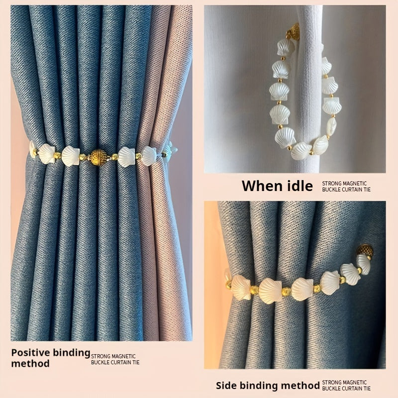 2 ta Magnit Pardalar Tashuvchisi - Uy Bezash uchun Ideal - Yotoqxona va Mehmonxona Bezash uchun - Ushbu Pardalar Tashuvchilari Bilan Uyingizni Yaxshilang - Pardalarni Osonlik Bilan Qo'llab-quvvatlang