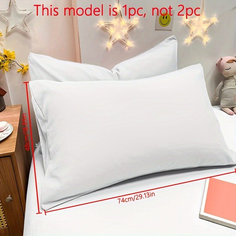 Soft Brushed Solid Color Pillowcase with Envelope Closure, Machine Washable Bedding