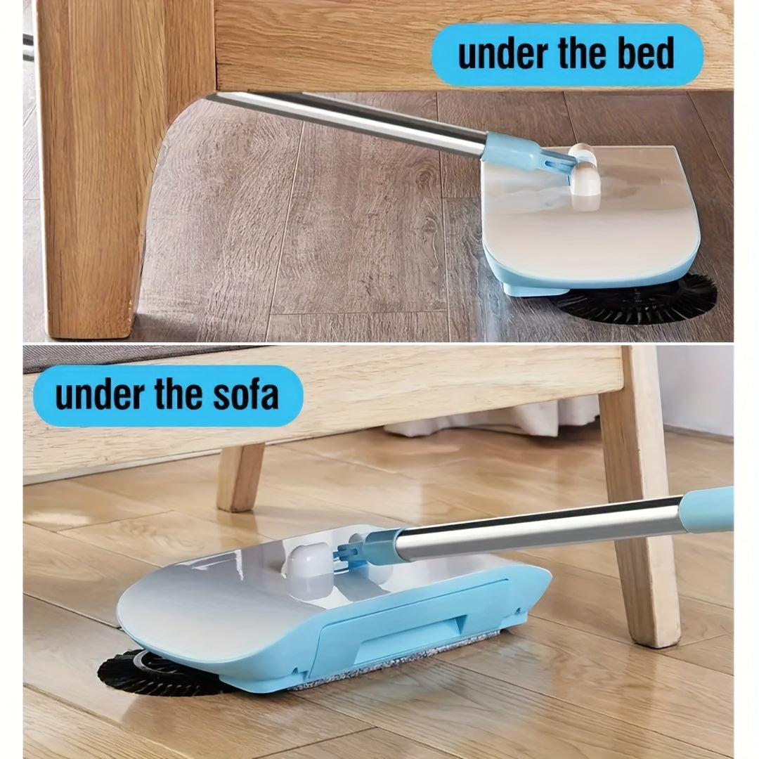 2-in-1 Automatic Household Sweeper Mop with Dustpan and Windproof Broom