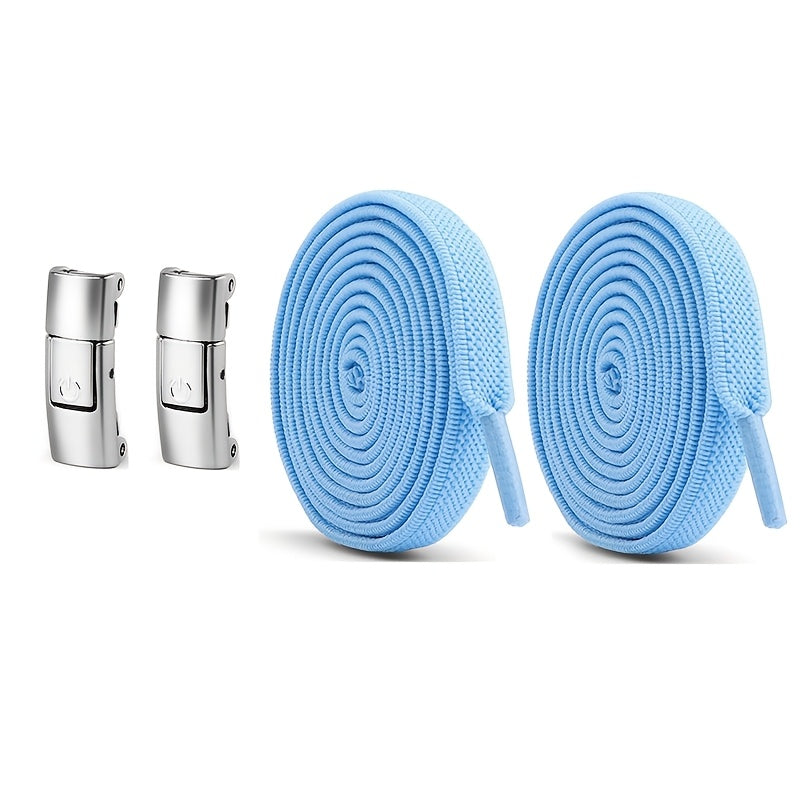 Unisex Elastic Shoe Laces Set with Buckles and Bands for Casual and Sports Shoes