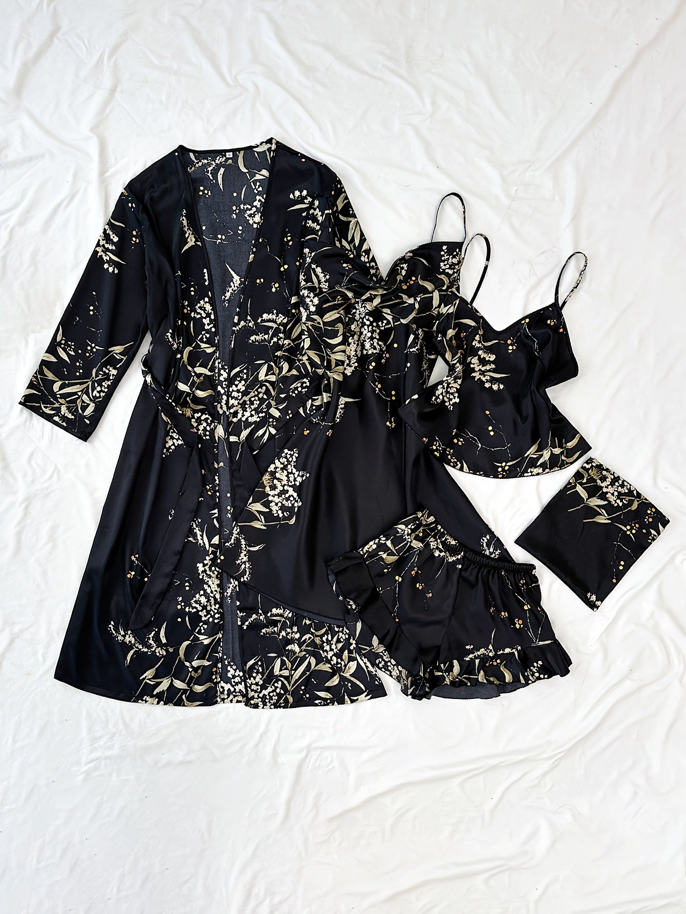 Juego de 5 camisones y conjuntos de pijama para mujer transpirables con estampado