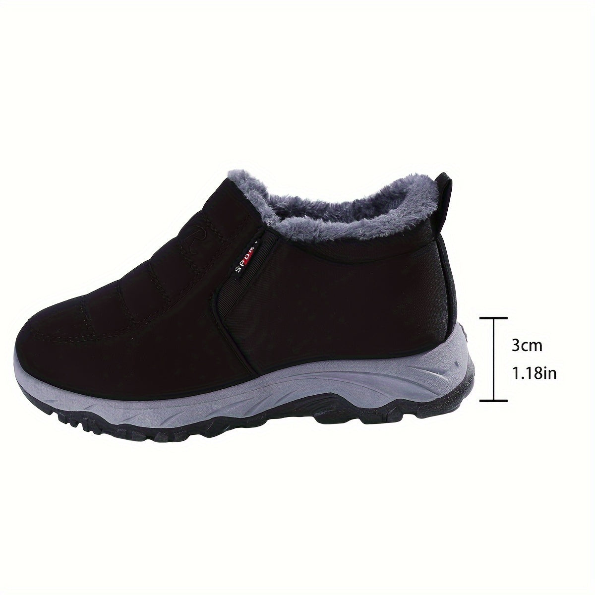 Women's Snow Boots Fleece Lined Slip-On Ankle Winter Waterproof Shoes