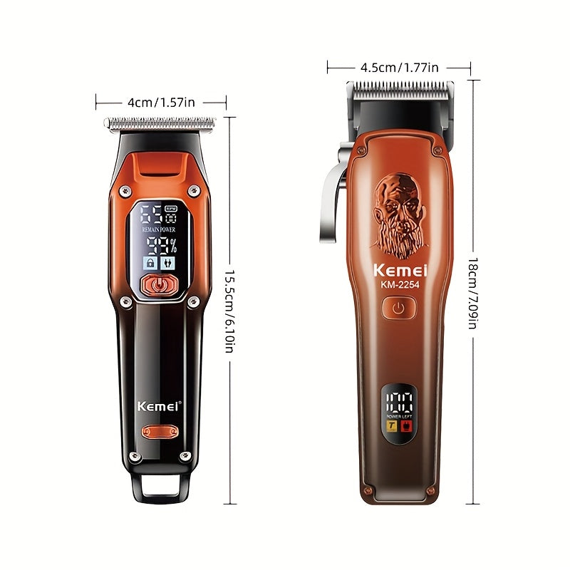 Электрический набор машинок для стрижки волос с USB-зарядкой, низкий уровень шума, салонное качество для мужчин дома